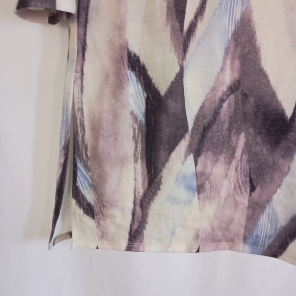 Chico’s Brushed Side-Slit Tunic Blouse Women’s Size 4P Lavender Top Soft - Picture 6 of 9